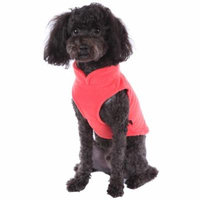 Solid Fleece Vest Soft Dog Sweater Harness with O-Ring, Pumpkin, XS