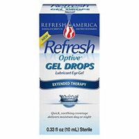 4 Pack Refresh Optive Gel Drops Lubricant Eye Gel Extended Therapy .33 Oz Each