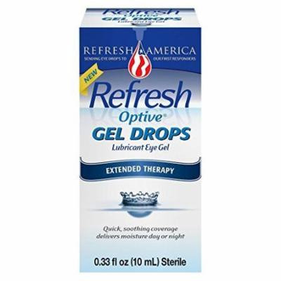 4 Pack Refresh Optive Gel Drops Lubricant Eye Gel Extended Therapy .33 Oz Each