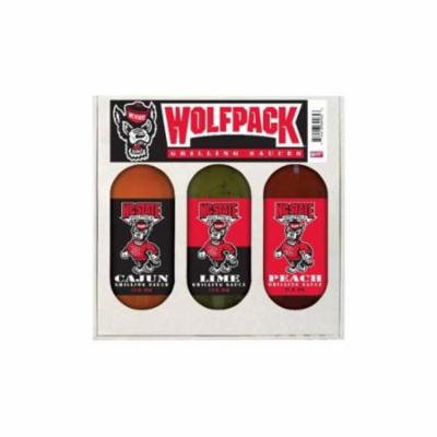 North Carolina State Wolfpack NCAA Grilling Gift Set (12oz Cajun, 12oz Lime, 12oz Peach)