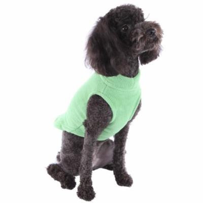 Soft Stretchable Fleece Pullover Vest for Small and Big Dogs, Grass Green, Small