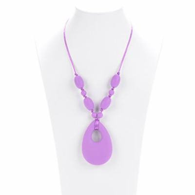 Consider It Maid Silicone Teething Necklace for Mom to Wear - BPA FREE and FDA Approved - Baby Love (Purple)