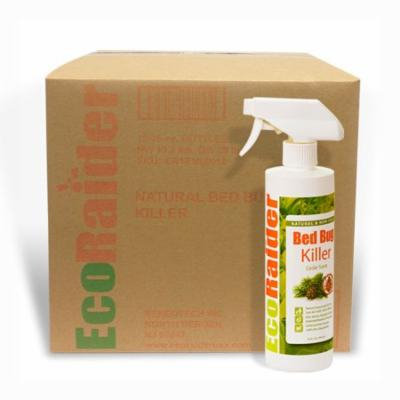 Ecoraider Bed Bug Killer Spray Case of 16 Oz x 16 Units, 100% Killing Effeicay with Residual Protection, Green & Non-toxic,