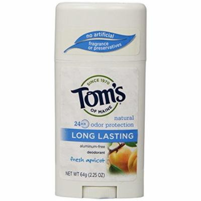 5 Pk Tom's of Maine Natural Care Long-Lasting Deodorant Stick Apricot 2.25 oz Ea