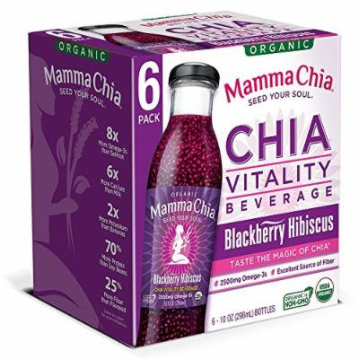 Mamma Chia Organic Blackberry Hibiscus Chia Vitality Beverage (10 oz. bottles, 6 pk.)