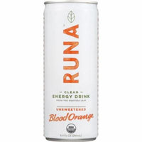 Runa Guayusa Beverage, Sparkling, Orange Passion, 8.4 Oz (Pack Of 24)