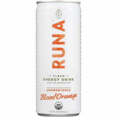 Runa Guayusa Beverage, Sparkling, Orange Passion, 8.4 Oz (Pack Of 24)