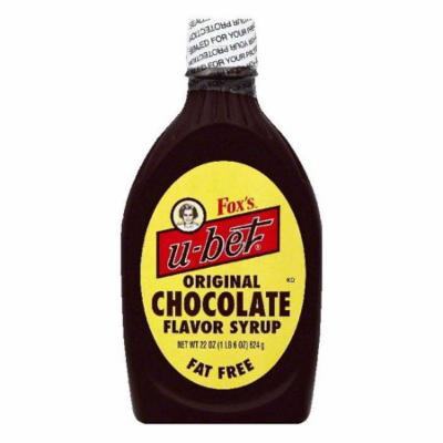 Foxs Chocolate Flavor Original Syrup, 22 OZ (Pack of 12)