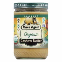 Once Again Nut Butter Cashwe No salt Organic Smooth, 16 OZ (Pack of 6)