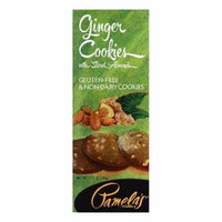 Pamelas Ginger Cookies with Sliced Almonds, 7.25 OZ (Pack of 6)