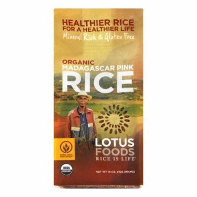 Lotus Foods Madagascar Pink Organic Rice, 15 Oz (Pack of 6)