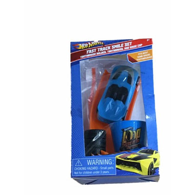 Hot Wheels Fast Track Smile Kids Toothbrush & Holder Rinse Cup Set