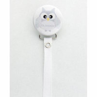 Personalized Name and/or Monogram Chevron with Owl Pacifier Clip