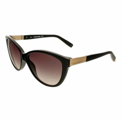 Dsquared DQ0112/S 01B Black Cat Eye Sunglasses