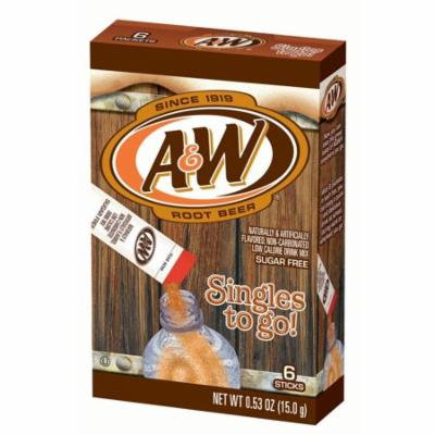 A&W Singles To-Go Drink Mix, Root Beer, 12 Boxes