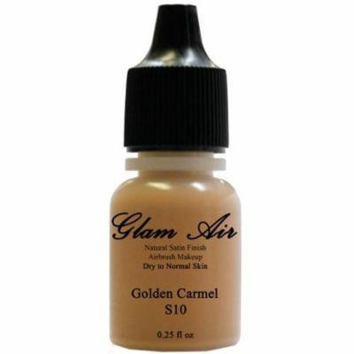 Airbrush Makeup Foundation Satin S10 Golden Carmel Water-based Makeup Lasting All Day 0.25 Oz Bottle