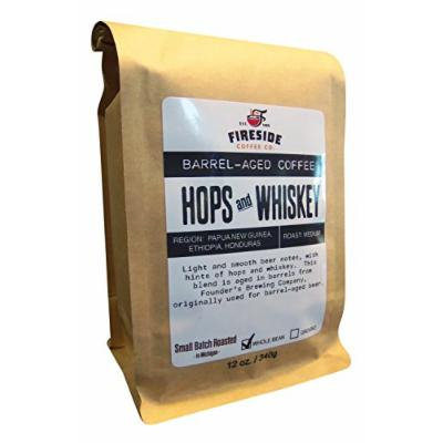 Barrel Aged Coffee Beans- Aged in Whiskey, Wine, and Beer Barrels - 12 Oz. Bag (Hops & Whiskey)
