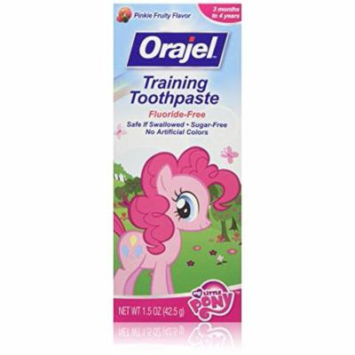 3 Pack Orajel Toddler My Little Pony Training Toothpaste Pinky Fruity 1.5oz Ea