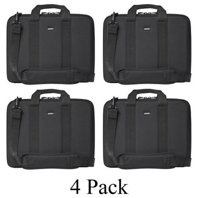 4 Pack Cocoon CLB403 Laptop Notebook Carry Case Sleeve Breifcase-Black/Yellow
