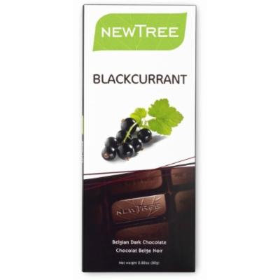 NEWTREE 20003 2.82 oz. Organic Black Currant Dark Chocolate Bar-Pack of 4