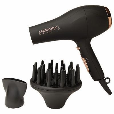 Kardashian Beauty Premium Finish Hair Dryer,Ion Generation for Dramatic Shine- Black / Gold 1 ea