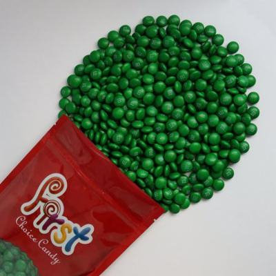 m&m Dark Green Milk Chocolate Candy 1 Pound Resealable Pouch Bag