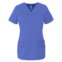 Adar Pop-Stretch Junior Fit TaskWear Scrub Top - 3202 - Ceil Blue - M