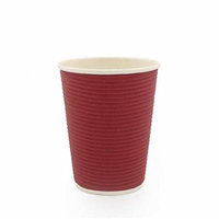 Best Bev 1810 16 oz Ripple Cups Burgundy - 24-12 Count