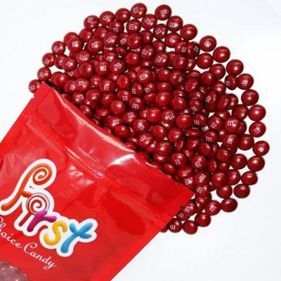 m&m Maroon Milk Chocolate Candy 1 Pound Resealable Pouch Bag