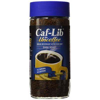 Caf-Lib Dark Roast Coffee Alternative with Barley and Chicory 150-Gram