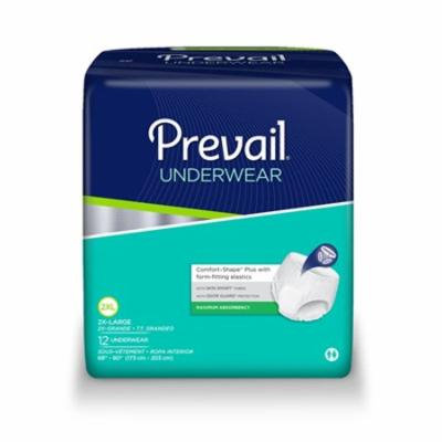 Prevail Extra Absorbency Underwear, 2X-LARGE, Maximum Absorbency Pull On, PV-517 - Pack of 12