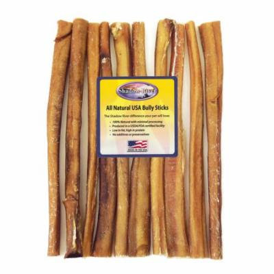 Shadow River 10 Pack 12 Inch Jumbo All Natural Beef Bully Sticks For Dogs