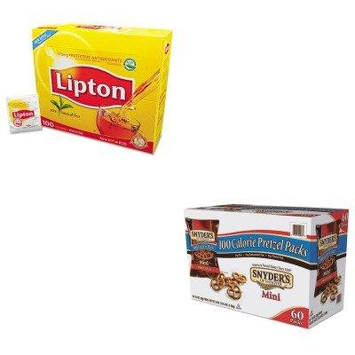 KITLIP291SNY827582 - Value Kit - Snyder's Mini Pretzels, Original (SNY827582) and Lipton Tea Bags (LIP291)