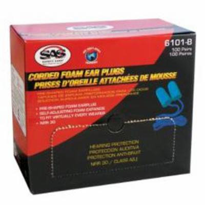 S A S SAFETY CORP CORDED FOAM EARPLUGS 100/BX