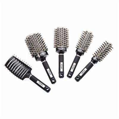 Xenia Paris Heat Activated Ceramic Professional Ionic Hair Brush Bundle, 5 Piece