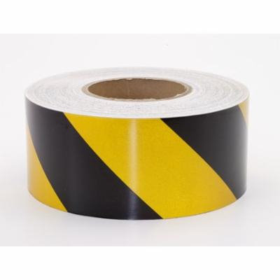 Reflective Hazard Stripe Adhesive Tape, 50 yds Length x 3