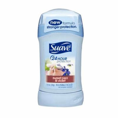 4 Pack Suave 24 Hour Protection Sweet Pea & Violet Invisible Solid 1.4 Oz Each