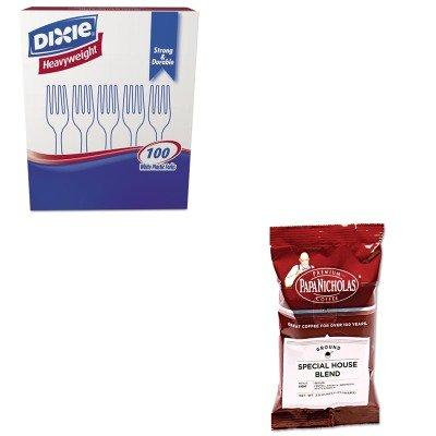 KITDXEFH207PCO25185 - Value Kit - Papanicholas Coffee Premium Coffee (PCO25185) and Dixie Plastic Cutlery (DXEFH207)