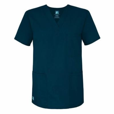 Adar Universal Unisex V-Neck Tunic Top 3 Pockets - 601 - Caribbean Blue - S