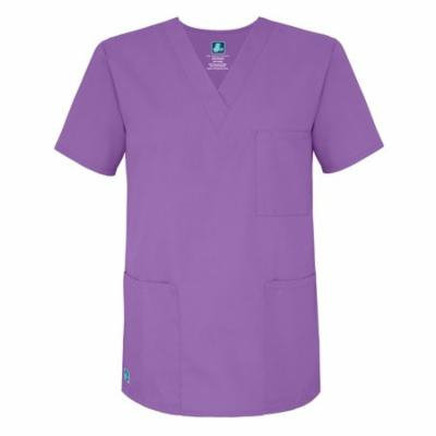 Adar Universal Unisex V-Neck Tunic Top 3 Pockets - 601 - Lavender - XL