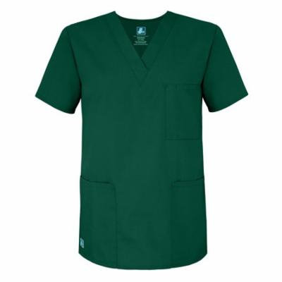 Adar Universal Unisex V-Neck Tunic Top 3 Pockets - 601 - Hunter Green - M