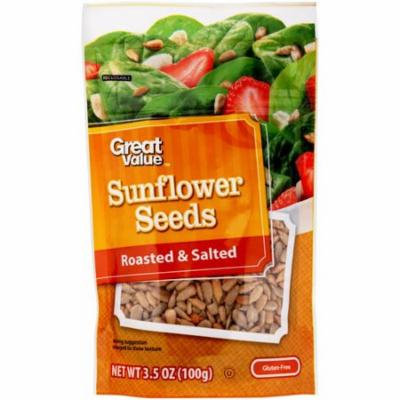 Great Value Roasted & Salted Sunflower Seeds, 3.5 oz