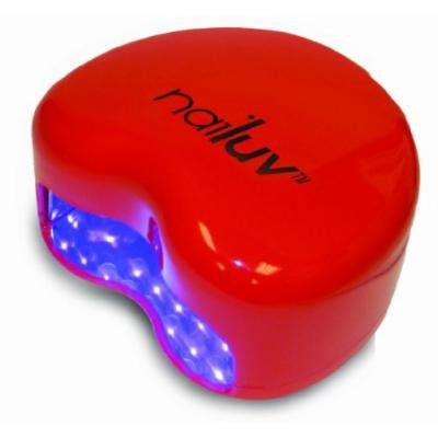 Nailuv Red Heart Shaped Battery Operated 2 Watts 18 Bulb LED Nail Dryer