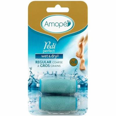 Amope Pedi Perfect Electronic Foot File Wet Dry Regular Coarse Refills 2 ea (Pack of 2)