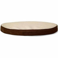 Furhaven Faux Sheepskin/Suede Round Deluxe Orthopedic Pet Bed