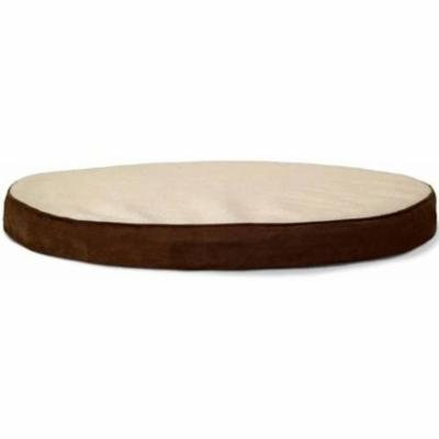 Furhaven Faux Sheepskin/Suede Round Deluxe Orthopedic Pet Bed