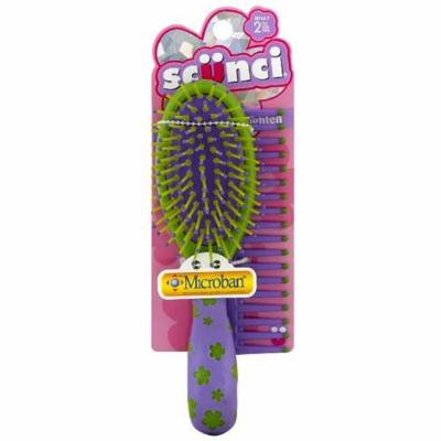 Scunci Girl Brush & Comb Set, Assorted Colors 1 ea (Pack of 2)