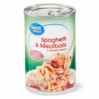Great Value Spaghetti & Meatballs, 15 oz