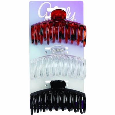 Goody Classics Medium Spiral Claw Clip 3 ea (Pack of 4)