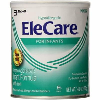 EleCare Amino Acid Based Infant Formula Powder with Iron, Unflavored 14.10 oz (Pack of 6)